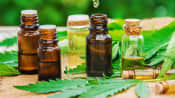 Bottles of CBD oil