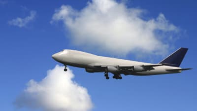 A plane flying in the sky