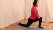 Woman doing a Kneeling Hip Flexor Stretch
