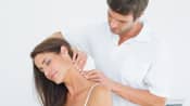 Chiropractic manipulation of the cervical spine.