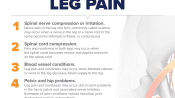 Infographic of 8 Causes of Leg Pain
